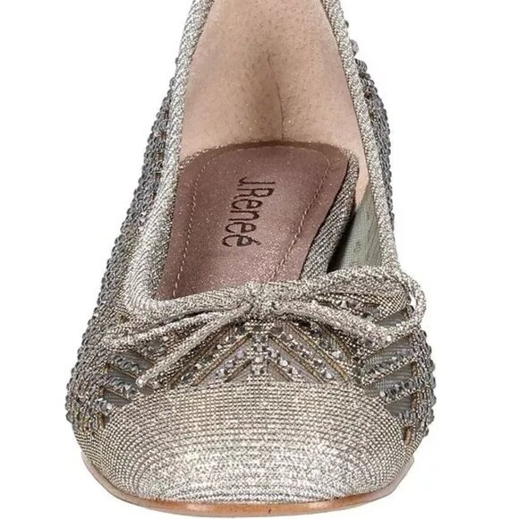 J. Renee' Saila Shoes - PEWTER DANCE GLITTER - Size 7W - Picture 3 of 6